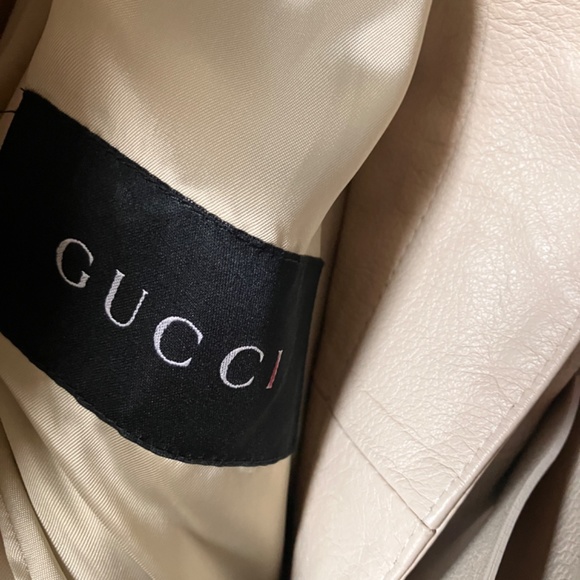 Rare Gucci cream leather vintage Tom Ford coat - Picture 8 of 16